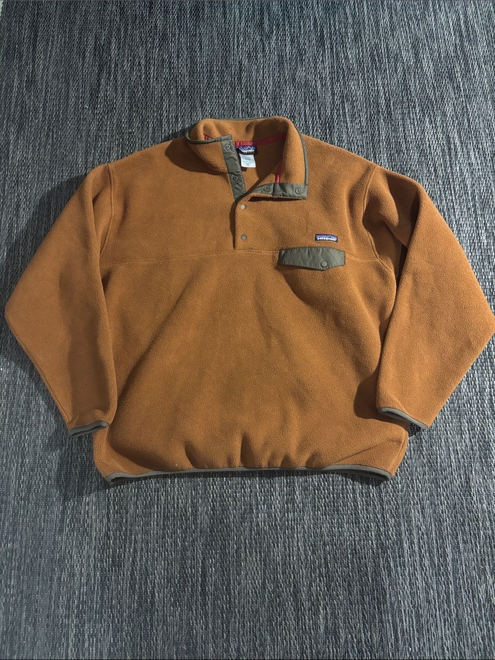 Patagonia Snap T Synchilla Fleece Pullover Orange Brown Limited Edition